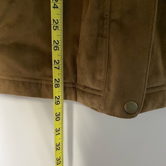 L.L. Bean Faux Suede Coat Puffy Soft XS Brown - Picture 4 of 9